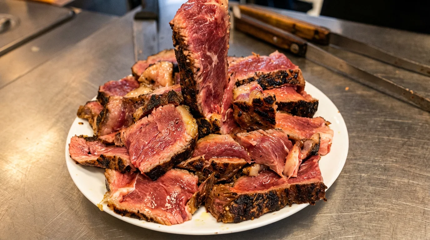 Charcoal-grilled sliced beef